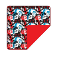 Couverture de lit bébé réversible personnalisée en bambou avec motif de crâne d'Halloween sur fond sombre, pour nouveau-nés et enfants