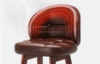 Chaises de luxe au design personnalisé en vente chaude avec pieds en bois massif, prix de gros, tabouret de bar pour cuisine, salle à manger