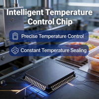 Machine automatique DEEPACK de pose et de scellage de film pour lignes de conditionnement de produits alimentaires préfabriqués, produits frais et aliments instantanés