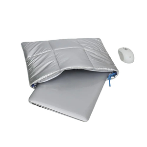 Unisex Custom Quilted Laptop Sleeve Puffy Protective <b>Bag</b> with <b>Sling</b> Carrying System <b>for</b> Work <b>for</b> <b>Men</b> and Women - Product Image 1