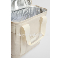 Sac isotherme personnalisé en toile premium, résistant à l'eau, avec fermeture éclair, pour 2 personnes, livraison de nourriture, pique-nique, camping, déjeuner