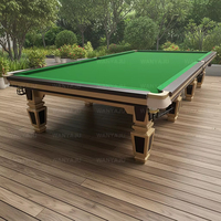 Table de billard russe standard de 12 pieds avec plateau en ardoise naturelle, pour club, maison, tournoi, avec accessoires complets