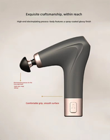 Nouveau pistolet de massage électrique à tête incurvée en U, sans fil, à long manche, avec 5 têtes de massage et contrôle de la vitesse