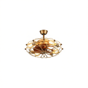 Ventilateur de plafond moderne industriel à profil bas avec éclairage, 48 pouces, télécommande, pour la maison - Product Image 1