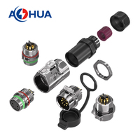 Aohua IP67 étanche circulaire L20 femelle mâle 8 broches connexions de fil automobile connecteur d'alimentation à montage sur panneau