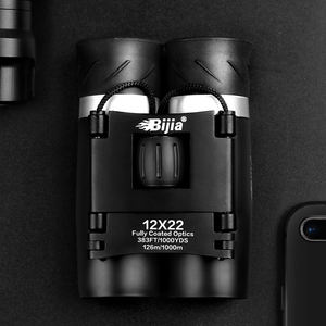 BIJIA 8x22 HD Mini <span class=keywords><strong>binoculares</strong></span> de bolsillo compactos <span class=keywords><strong>binoculares</strong></span> plegables de <span class=keywords><strong>largo</strong></span> <span class=keywords><strong>alcance</strong></span> BAK4 FMC para deportes de caza al aire libre Camping viajes - Product Image 4