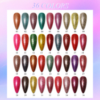 IMTITI 36 Couleur Glitter Platine Gel Vernis À Ongles Flash UV Soak Off Gel Vernis Brillant Peinture Ligne Gel Laque pour Nail Art
