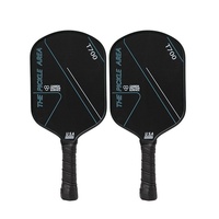 Ensemble de raquettes de pickleball T700 en fibre de carbone texturée mate pressée à froid, design ODM personnalisé pour padel
