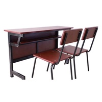 Meubles scolaires en bois de haute qualité, bureau et chaise pour deux personnes, table et chaises d'étude pour salle de classe