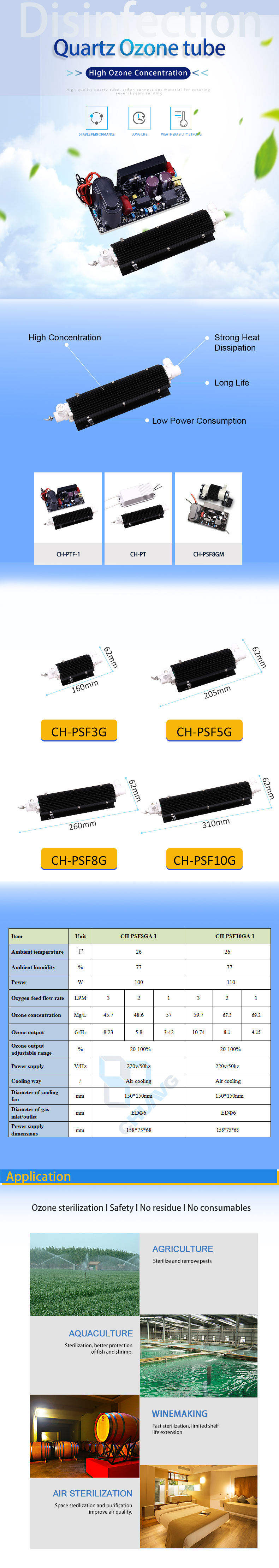 3-10 جرام / ساعة مولد الأوزون قطع غيار لتنقية الهواء 3 جرام 5 جرام 8 جرام 10 جرام 0