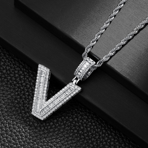 TZM9 plateado antiguo inglés personalizable nombre collar hombres moda estilo religioso aniversario caja diamante - Product Image 6