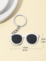 Porte-clés lunettes de soleil tendance Hip Hop, souvenir, pendentif pour sac à main, porte-clés en caoutchouc, cadeau de plage d'été pour couple, porte-clés en forme de lunettes