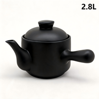 Pot en céramique MingLun pour médecine traditionnelle chinoise, couvercle en céramique, capacité de 2,8 L, intérieur en glaçure de qualité alimentaire, compatible induction et gaz