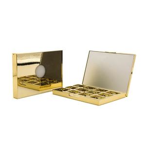 Индивидуальные 12 видов цветов многохромные тени для век Пустая палитра квадратные тени для век упаковка Золотая палитра теней для век Органайзер - Product Image 3