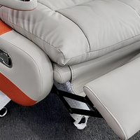 Fauteuil de Direction Moderne Inclinable et Pivotant avec Réglage en Hauteur, Chaise de Bureau en Cuir Rembourrée à Dossier Haut pour Bureau à Domicile