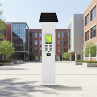 Borne de recharge publique Woshi à énergie solaire 8000 mAh avec paiement NFC et écran tactile pour location de batteries externes à charge rapide