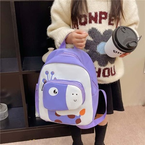 Cute Fruit Snail <b>Backpack</b> for <b>Kids</b> Softback Zipper Closure Waterproof Large Capacity School Use PU Blue White - Product Image 6