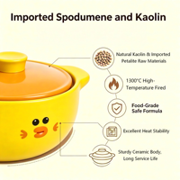 Casserole en céramique minimaliste légère de 4,8 L avec couvercle en céramique, compatible avec les cuisinières à gaz, revêtement antiadhésif de qualité alimentaire, passe au lave-vaisselle et au four