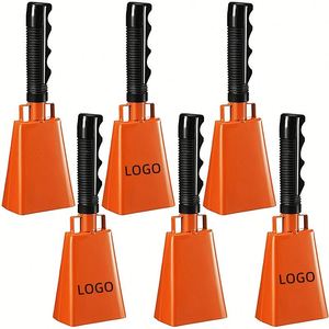 Top Quality Custom Cowbell with Handle Miniature Metal Cowbell for Drum Game Wedding Cheering <b>Cow</b> <b>Bells</b> - Product Image 1