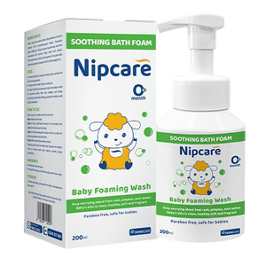 El lavado espumoso para bebés NIPCARE a partir de los 0 meses de edad reduce los síntomas de irritación y limpia durante el cambio de pañales de la mejor calidad - Product Image 2
