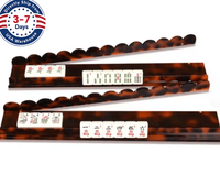 Support de rangement pour Mahjong en acrylique de luxe, pliable et portable, motif écaille de tortue, livraison en 3 à 7 jours depuis les États-Unis