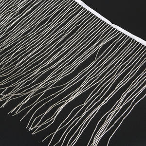 Nuova <span class=keywords><strong>Passamaneria</strong></span> in Pizzo con Perline di Vetro Fatte a Mano da 30 CM (11.8 Pollici) per Abiti e Vestiti, Frange con Nappe per Capi d'Abbigliamento - Product Image 4