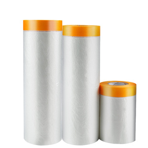 UJANG Adhesive Paper Film High Temperature Auto Protection Car Cover Painting Protective Automotive Pre-Taped PE Masking Film