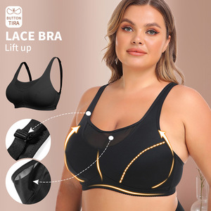 Soutien-gorge sans couture à couverture complète avec grandes bonnets femme grosse 6XL soutien doux sans bords <span class=keywords><strong>taille</strong></span> <span class=keywords><strong>44</strong></span> froncée en douceur pour éviter l'affaissement - Product Image 2
