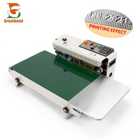 FR-770 Lage Prijs Brede 40CM Noodstop Printwiel EPEx Datumcode Band Heat Sealer Snackzak Horizontale Sealmachine