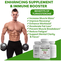 Capsules de Turkesterone OEM, extrait de plante Ajuga Turkestanica en poudre, compléments alimentaires pour la musculation, pilules de Turkesterone