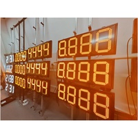 Panneau numérique LED 7 segments rouge 8 et 10 pouces pour station-service, étanche, avec affichage des prix et éclairage de station de carburant