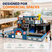 Équipement de terrain de jeux intérieur sur le thème de la technologie du futur, piscine à balles, toboggan, aire de jeux pour tout-petits pour parcs d'attractions, centres commerciaux