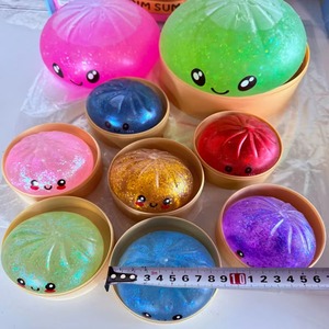 Glitter Dumpling Squishy 8.5cm Silicone <b>Fidget</b> Toy Cute Design Stress Relief Unisex - Product Image 6