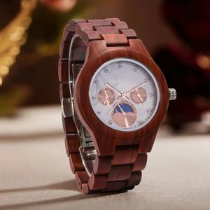 Reloj de Cuarzo Clásico Retro Multifuncional con Esfera de Mármol y Madera, Diseño de Sol, Luna y Estrellas, para Envío Directo Transfronterizo - Product Image 6