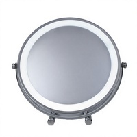 Miroir de maquillage LED de 8,5 pouces avec écran tactile unique, luminosité réglable, cadre en métal, outil de maquillage pour la chambre à coucher