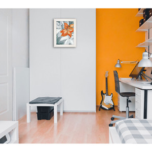 เสือสีส้มลิลลี่ใน1กรอบสีขาวพิมพ์ตกแต่งบ้านศิลปะผนัง - Product Image 5