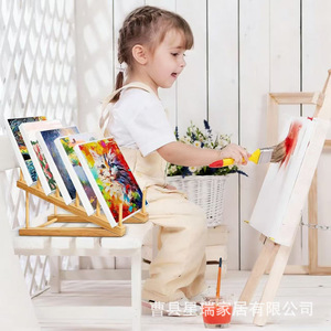 Support de rangement pour peintures à l'huile, chevalet en bois multi-niveaux pour séchage d'œuvres d'art, livres et affichage de toiles - Product Image 4