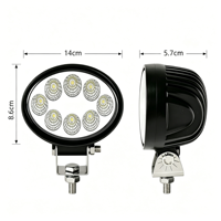 Nouvelle lampe de travail LED Led Soul 5,6 pouces 24W Ellipse, étanche IP68, 12-48V, 1600lm, lampe auxiliaire de conduite tout-terrain pour voiture, camion, chariot élévateur