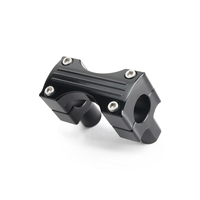 Nouveau kit de rehausseurs de guidon de moto 1,0 " et 1,25 " avec design reculé en aluminium 6061 T6, couleur noire