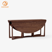 Table à manger pliante en teck moderne et élégante, nouveaux modèles pour café, restaurant, villa, hôtel, salon