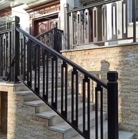 Lan can sắt rèn tùy chỉnh hàng rào nhôm thép bền cho công viên Trường Sân vườn tường-Lan can & tay vịn - Product Image 6