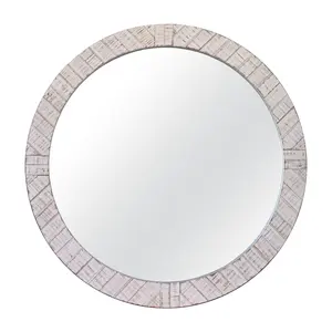 Hot-selling Wall Miroir Mural Art Deco Wall Mirrors Home Decor Modern Eco-friendly wooden round wall mirror Wholesale