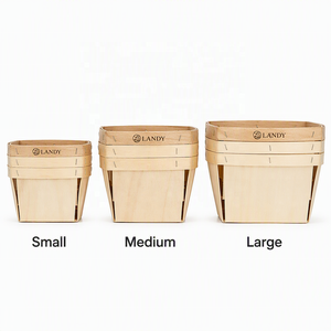 Cajas de Madera de Álamo Premium Personalizadas para Frutas y Verduras, Caja de Embalaje Ventilada y Sostenible para Bayas y Hongos - Product Image 5
