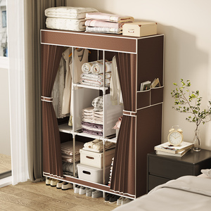 Customizable <strong>Portable</strong> Metal Closet <strong>Wardrobe</strong> with Non-Woven Fabric Cover Multipurpose Clothes Storage Organizer for Bedroom - Product Image 2