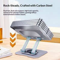Support de tablette pliable réglable en hauteur, entièrement métallique, rotatif, pour iPad, ordinateur, téléphone, bureau, support d'ordinateur pliable