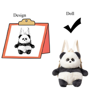 Sac à dos personnalisé ourson pour enfants sac d'école mignon en coton en peluche au design ours sac à dos pour enfants sur le mauvais thème