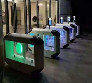 Torniquete de puerta de barrera de aleta automática, nuevo modelo, máquina biométrica de barrera oscilante para entrada/salida peatonal segura - Product Image 5