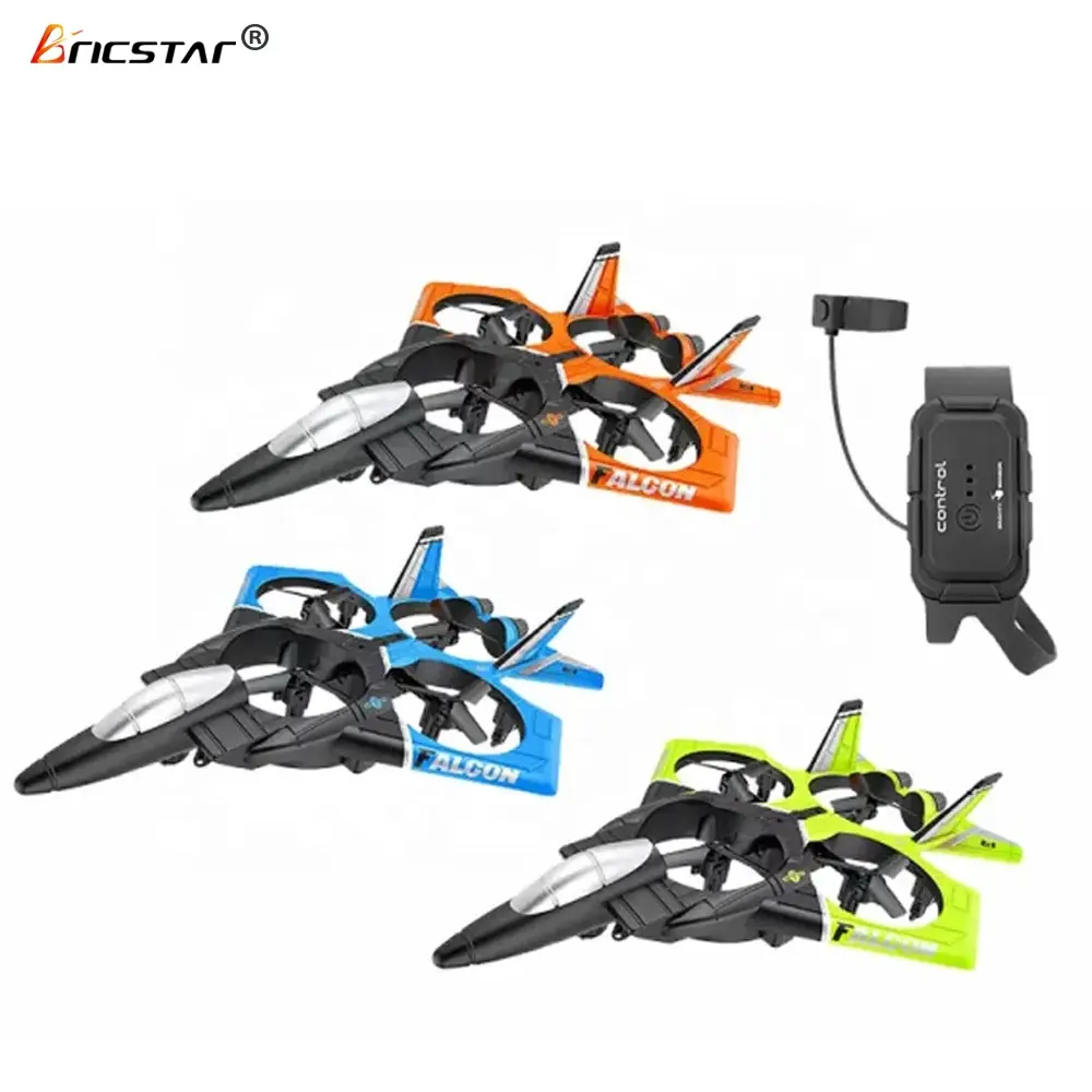 Bricstar modalità Headless 2.4G Drone a lunga distanza telecomando Gravity sensing Stunt Roll Airplane RC aereo giocattoli con luce