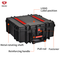 Boîte de protection d'équipement de drone de biellette surdimensionnée portable WL transportant avec étui de vol intérieur en plastique en mousse avec poignée