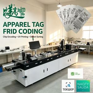 Machine de codage RFID UV à jet d'encre pour étiquettes de vêtements, idéale pour l'impression d'informations d'origine et de tissu, avec fonction de lecture/écriture de codes-barres - Product Image 1